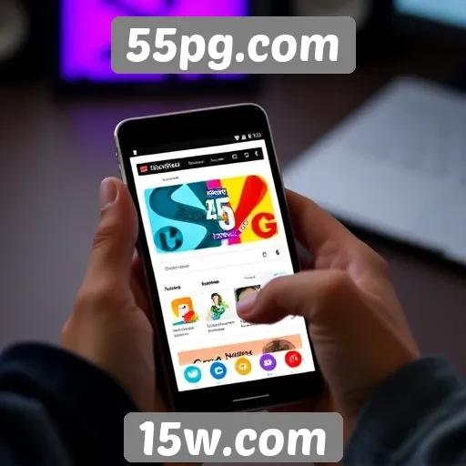 Experiência do usuário no 55pg.com em dispositivos móveis